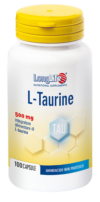 LONGLIFE L-TAURINE 500 MG 100 CAPSULE DI GELATINA DA 6,2 G - UniversoFarmacie.it