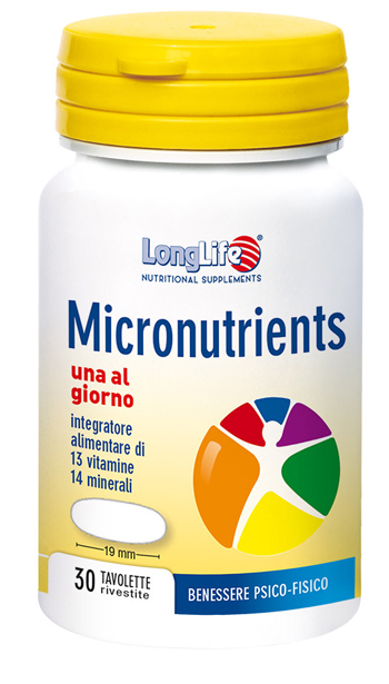 LONGLIFE MICRONUTRIENTS 30 TAVOLETTE RIVESTITE - UniversoFarmacie.it
