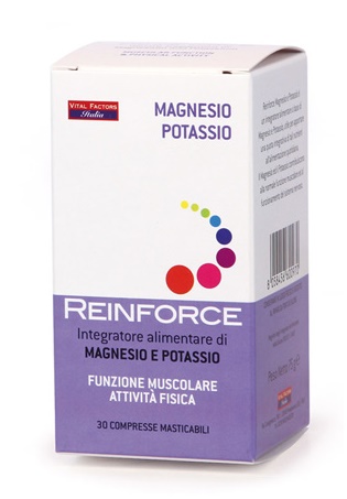 REINFORCE MAGNESIO + POTASSIO 30 COMPRESSE MASTICABILI - UniversoFarmacie.it