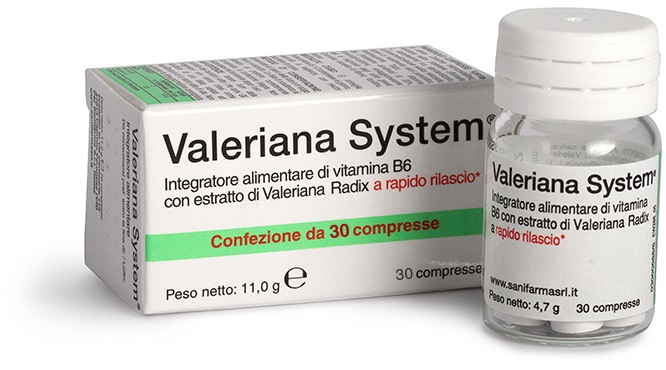 VALERIANA SYSTEM 30 COMPRESSE - UniversoFarmacie.it