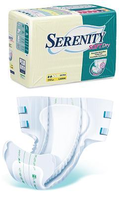 PANNOLONE PER INCONTINENZA SERENITY SOFTDRY FORMATO EXTRA TAGLIA MEDIUM 30 PEZZI - UniversoFarmacie.it