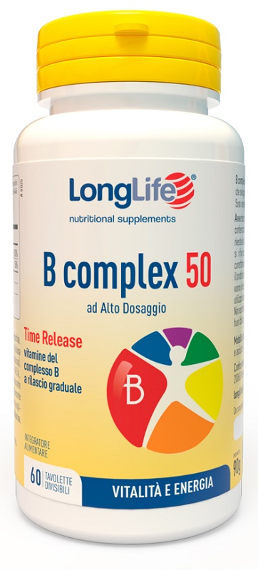 LONGLIFE B COMPLEX 50 RILASCIO GRADUALE 60 TAVOLETTE DIVISIBILI - UniversoFarmacie.it