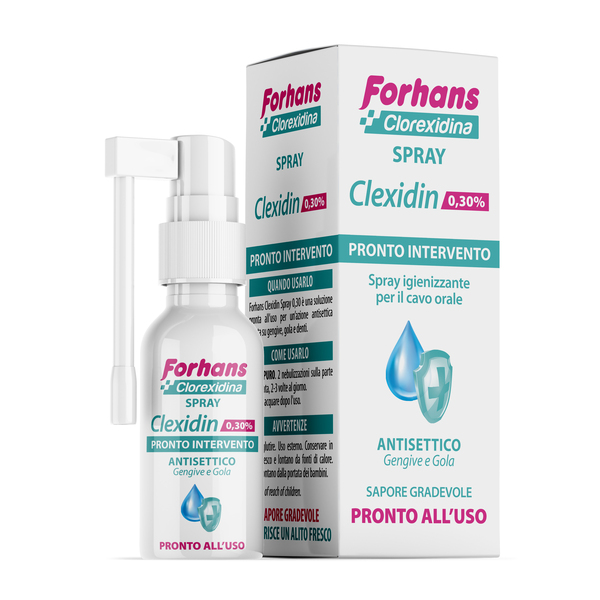 COLLUTORIO SPRAY CON CLOREXIDINA FORHANS CLEXIDIN 50ML - UniversoFarmacie.it