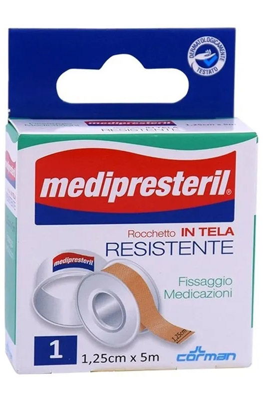 CEROTTO IN ROCCHETTO MEDIPRESTERIL IN TELA RESISTENTE M5X1,25CM - UniversoFarmacie.it