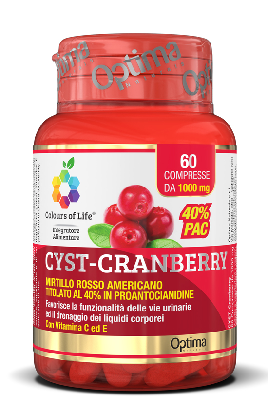 COLOURS OF LIFE CYST-CRANBERRY CON VITAMINA C E 60 COMPRESSE 1000 MG - UniversoFarmacie.it
