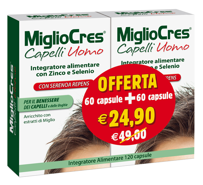 MIGLIOCRES UOMO 60+60 CAPSULE PROMO - UniversoFarmacie.it