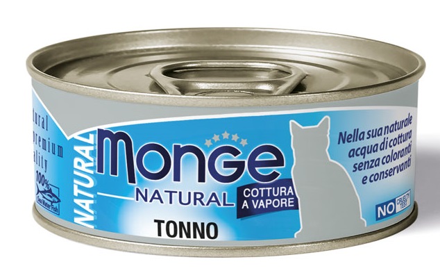 MONGE NATURAL QUALITY GATTO MONGE NATURAL TONNO DELL'ATLANTICO 80 G - UniversoFarmacie.it