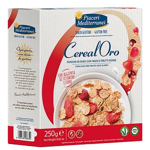 PIACERI MEDITERRANEI CEREALORO FIOCCHI DI RISO CON MAIS E FRUTTI ROSSI 250 G - UniversoFarmacie.it