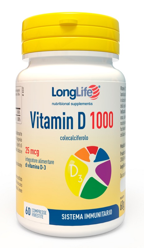 LONGLIFE VITAMIN D 1000UI 60 COMPRESSE RIVESTITE - UniversoFarmacie.it