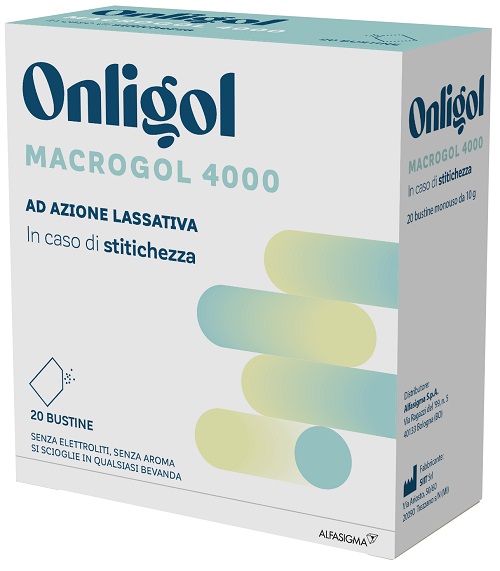 ONLIGOL MACROGOL 4000 20 BUSTINE 10 G SENZA ZUCCHERO - UniversoFarmacie.it