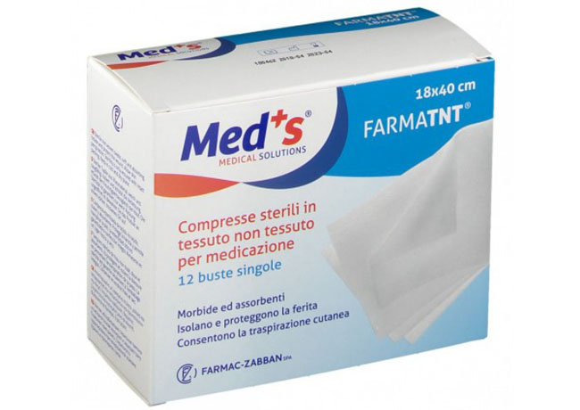 GARZA COMPRESSA MEDS TESSUTO NON TESSUTO 18X40CM 12 PEZZI - UniversoFarmacie.it