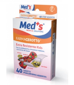 CEROTTO MEDS STRIP KIDS IPOALLERGENICO ASSORTITI 40 PEZZI - UniversoFarmacie.it