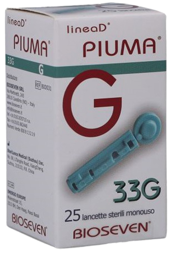 LANCETTE PUNGIDITO LINEA D PIUMA GAUGE 33 25 PEZZI - UniversoFarmacie.it