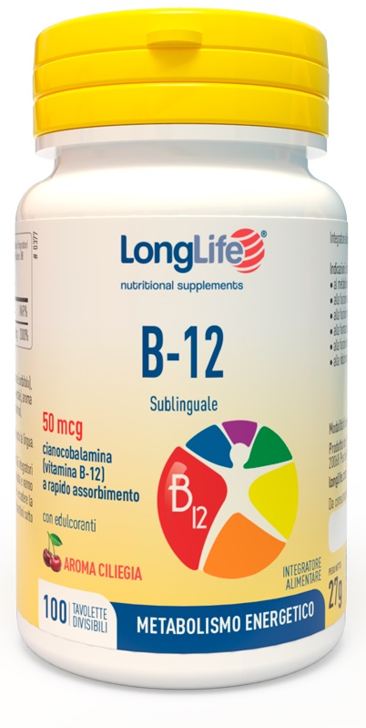 LONGLIFE B12 50MCG SUBLINGUALE 100 TAVOLETTE - UniversoFarmacie.it