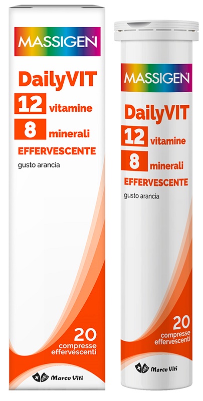 MASSIGEN DAILYVIT 12 VITAMINE 8 MINERALI EFFERVESCENTE 20 COMPRESSE - UniversoFarmacie.it