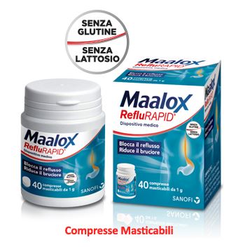 MAALOX REFLURAPID 40 COMPRESSE MASTICABILI - UniversoFarmacie.it