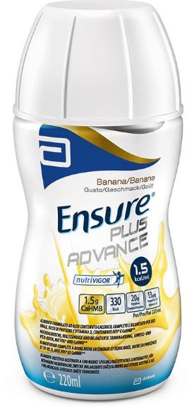 ENSURE PLUS ADVANCE BANANA 4 BOTTIGLIE DA 220 ML - UniversoFarmacie.it