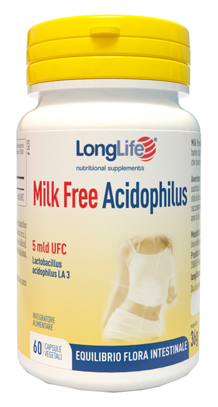 LONGLIFE MILK FREE ACIDOPHILUS 60 CAPSULE VEGETALI - UniversoFarmacie.it