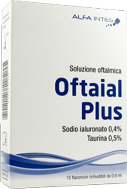 SOLUZIONE OFTALMICA OFTAIAL PLUS ACIDO IALURONICO 0,4% E TAURINA 15 FLACONCINI RICHIUDIBILI DA 0,6 ML - UniversoFarmacie.it