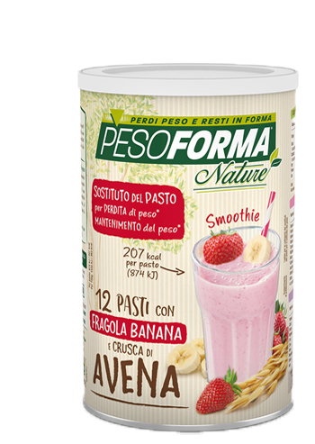 PESOFORMA NATURE SMOOTHIE FRAGOLA BANANA POLVERE 420 G - UniversoFarmacie.it