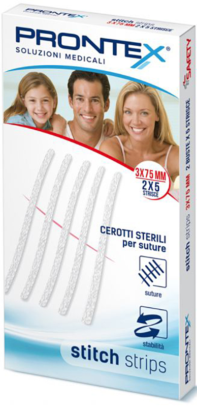 PRONTEX STITCH STRIPS 3X75 10 PEZZI - UniversoFarmacie.it