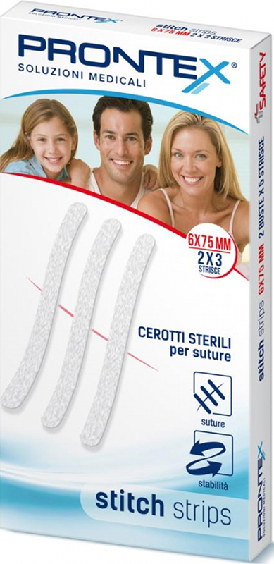 PRONTEX STITCH STRIPS 6X75 10 PEZZI - UniversoFarmacie.it