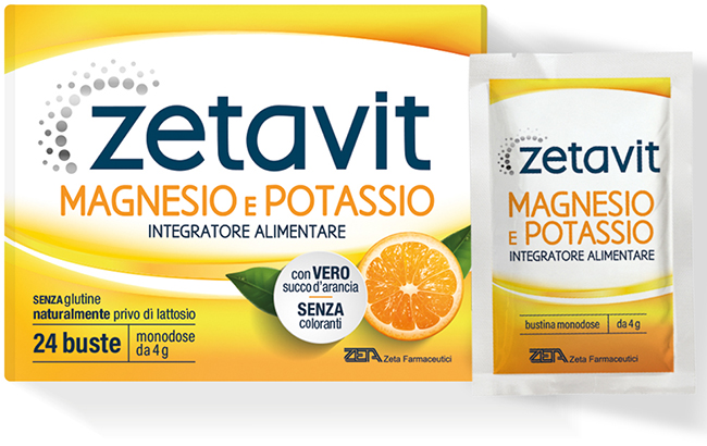ZETAVIT MAGNESIO POTASSIO 24 BUSTINE DA 4 G - UniversoFarmacie.it