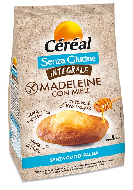 CEREAL SENZA GLUTINE INTEGRALE MADELEINE CON MIELE 170 G - UniversoFarmacie.it