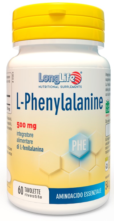LONGLIFE L-PHENYLALANINE 500 MG 60 TAVOLETTE RIVESTITE DA 900 MG - UniversoFarmacie.it