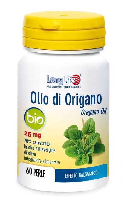 LONGLIFE OLIO ORIGANO BIO 60 PERLE DI GELATINA - UniversoFarmacie.it
