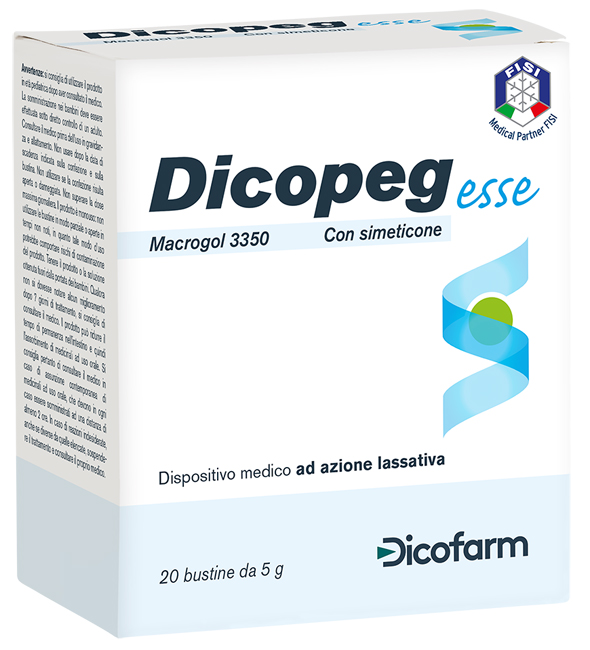 DICOPEG ESSE 20 BUSTE 5 G MACROGOL 3350 - UniversoFarmacie.it