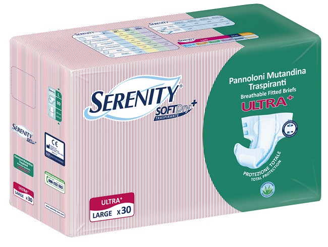 PANNOLONE A MUTANDINA SERENITY FITTED ULTRA + ALOE L 30 PEZZI - UniversoFarmacie.it