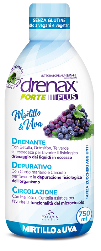 DRENAX FORTE PLUS ORIGINALE CON MIRTILLO E UVA 750 ML - UniversoFarmacie.it