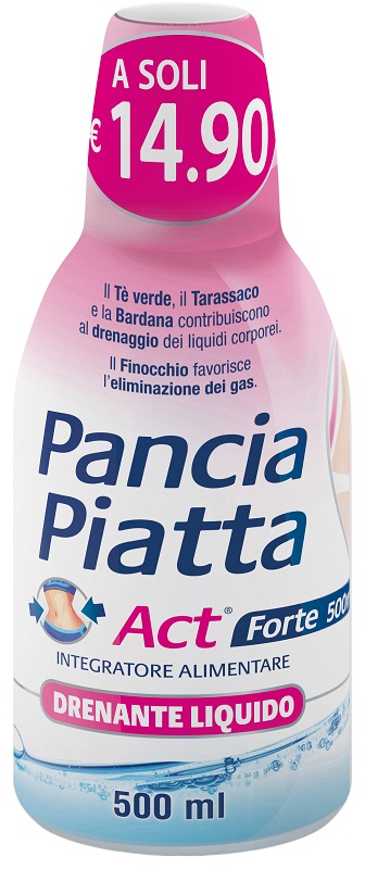 PANCIA PIATTA ACT FORTE DRENANTE LIQUIDO 500 ML - UniversoFarmacie.it