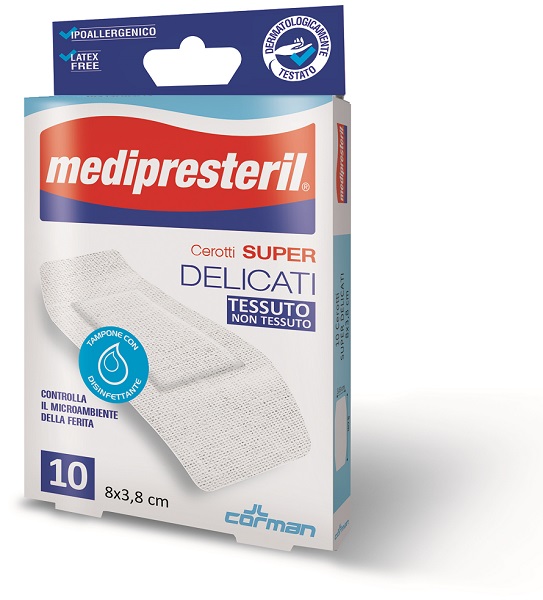 MEDIPRESTERIL CEROTTI DELICATI SUPER 8 X 3,8 10 PEZZI - UniversoFarmacie.it