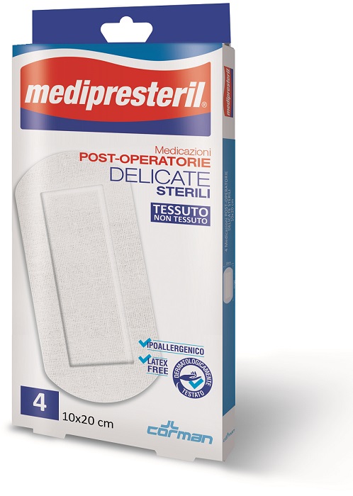 MEDICAZIONE POST OPERATORIA MEDIPRESTERIL DELICATA TNT 10X20CM 5 PEZZI - UniversoFarmacie.it