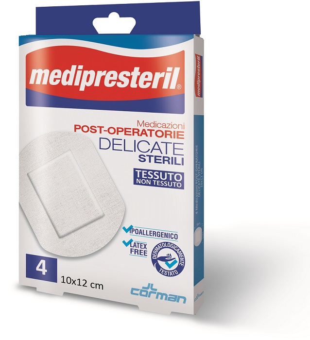 MEDICAZIONE POST OPERATORIA MEDIPRESTERIL DELICATA TNT 10X12CM 5 PEZZI - UniversoFarmacie.it