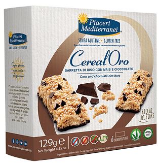 PIACERI MEDITERRANEI BARRETTA DI RISO CON MAIS E CIOCCOLATO 129 G - UniversoFarmacie.it
