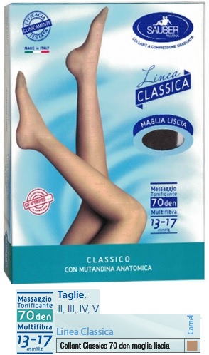 SAUBER CLASSICO COLLANT 70 DENARI MAGLIA LISCIA CAMEL 3 - UniversoFarmacie.it