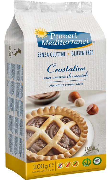 PIACERI MEDITERRANEI CROSTATINA CON CREMA DI NOCCIOLA 4 X 50 G - UniversoFarmacie.it
