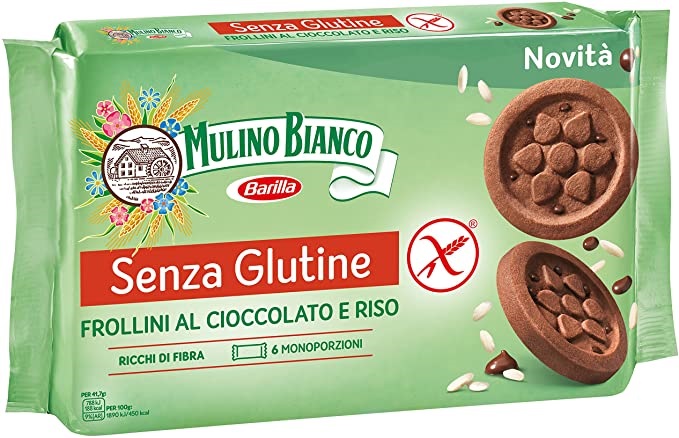 MULINO BIANCO SENZA GLUTINE FROLLINI AL CIOCCOLATO E RISO 6 MONOPORZIONI DA 41,66 G - UniversoFarmacie.it