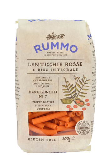 RUMMO MACCHERONCELLI N 7 LENTICCHIE ROSSE E RISO INTEGRALE 300 G - UniversoFarmacie.it