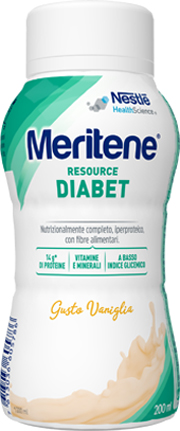 MERITENE RESOURCE DIABET VANIGLIA ALIMENTO IPERPROTEICO 28 VITAMINE E MINERALI 200 ML - UniversoFarmacie.it