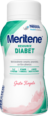 MERITENE RESOURCE DIABET FRAGOLA ALIMENTO IPERPROTEICO 28 VITAMINE E MINERALI 200 ML - UniversoFarmacie.it