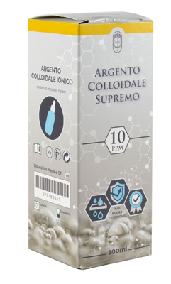 ARGENTO COLLOIDALE SUPREMO 10PPM CERTIFICATO CON CONTAGOCCE 100 ML - UniversoFarmacie.it