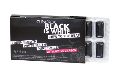 CURAPROX BLACK IS WHITE TO GO CHEWING GUM SLEEVE 12 PEZZI - UniversoFarmacie.it