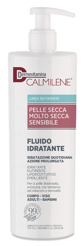 DERMOVITAMINA CALMILENE FLUIDO IDRATANTE PER PELLE SECCA, MOLTO SECCA E SENSIBILE 500 ML - UniversoFarmacie.it