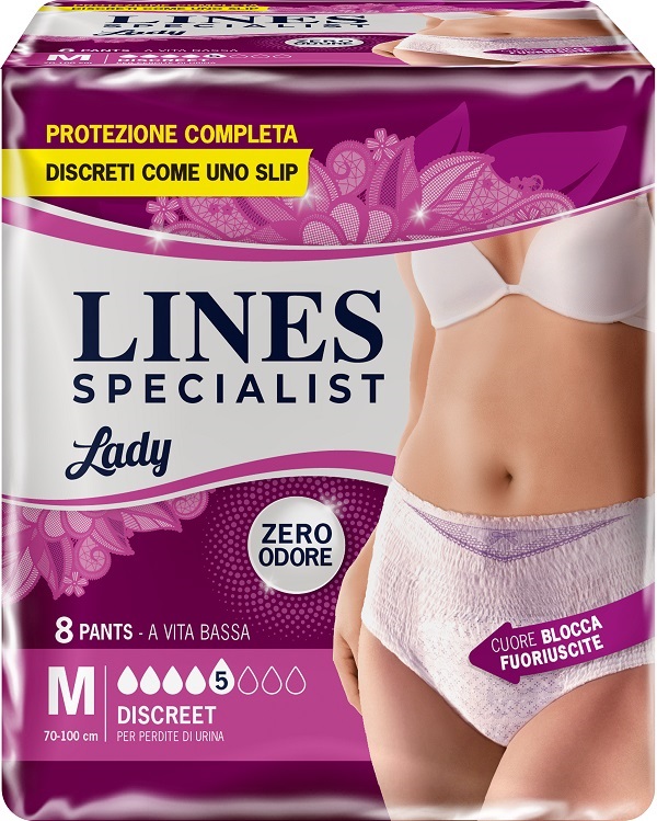 LINES SPECIALIST PANTS DISCREET M FARMA 8 PEZZI - UniversoFarmacie.it