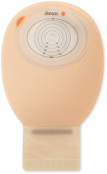 DANSAC NOVALIFE TRE 1 SACCA APERTA OPACA PIANA MAXI PER ILEOSTOMIA CON FINESTRA RITAGLIABILE 15-70X90 MM 550 ML 10 PEZZI - UniversoFarmacie.it