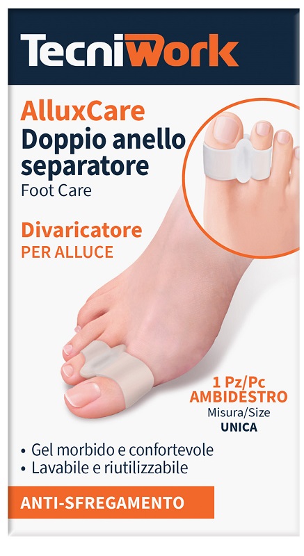 ALLUX CARE SEPARATORE E DIVARICATORE PER ALLUCE A DOPPIO ANELLO - UniversoFarmacie.it